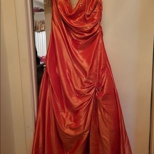 Strapless Dark Orange NWT Prom dress